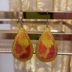 Sunset Lucky Brand Teardrop Golden Earrings